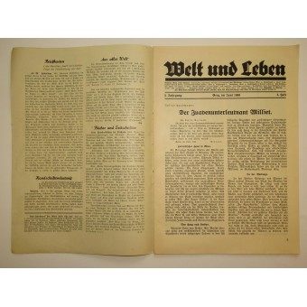 Welt und Leben, Nr.3, June 1938. Espenlaub militaria